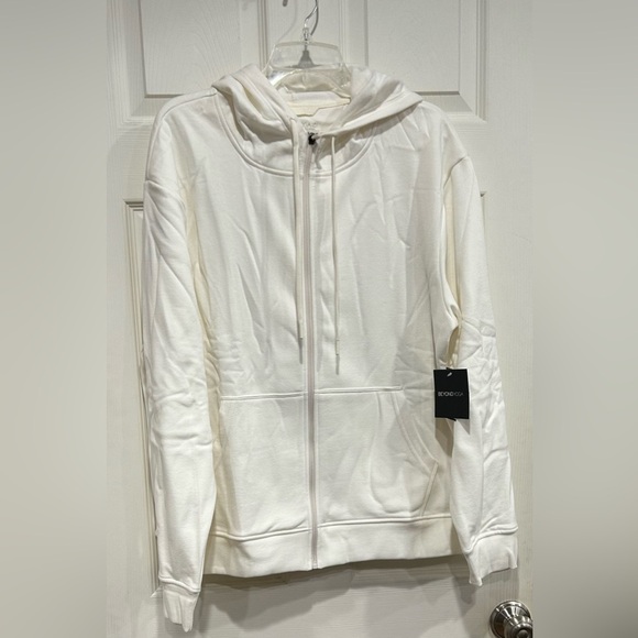 Beyond Yoga Men's Large Every Body Zip Front Hoodie Sweatshirt Fresh Snow NWT - Picture 1 of 7